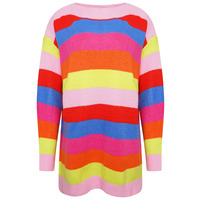 Golden Days OVERSIZED STRIPED KNIT JUMPER – MULTICOLOURED – One Size
