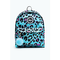 Hype Hype Unisex Blue Ice Leopard Crest Backpack