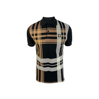 Trojan Trojan Oversize Check Panel Polo Shirt – Black – XL