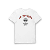 Bioworld Harry Potter Gryffindor Collegiate Style T-Shirt – White – XXL