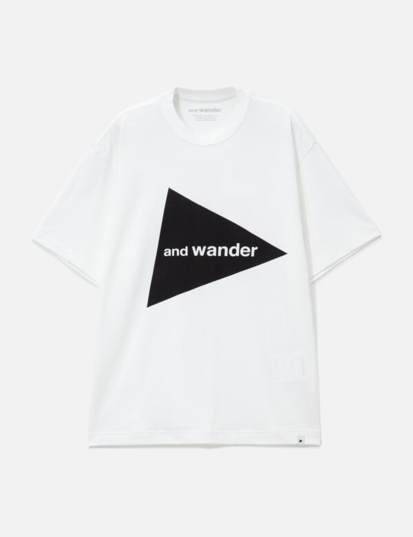 And Wander Big Logo Short Sleeves T-Shirt in White