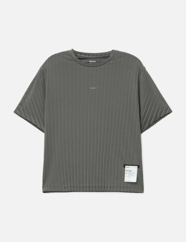 AuraLite™ Pleated T‑Shirt in Granite Gray