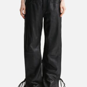 Baggy String Leather Trousers