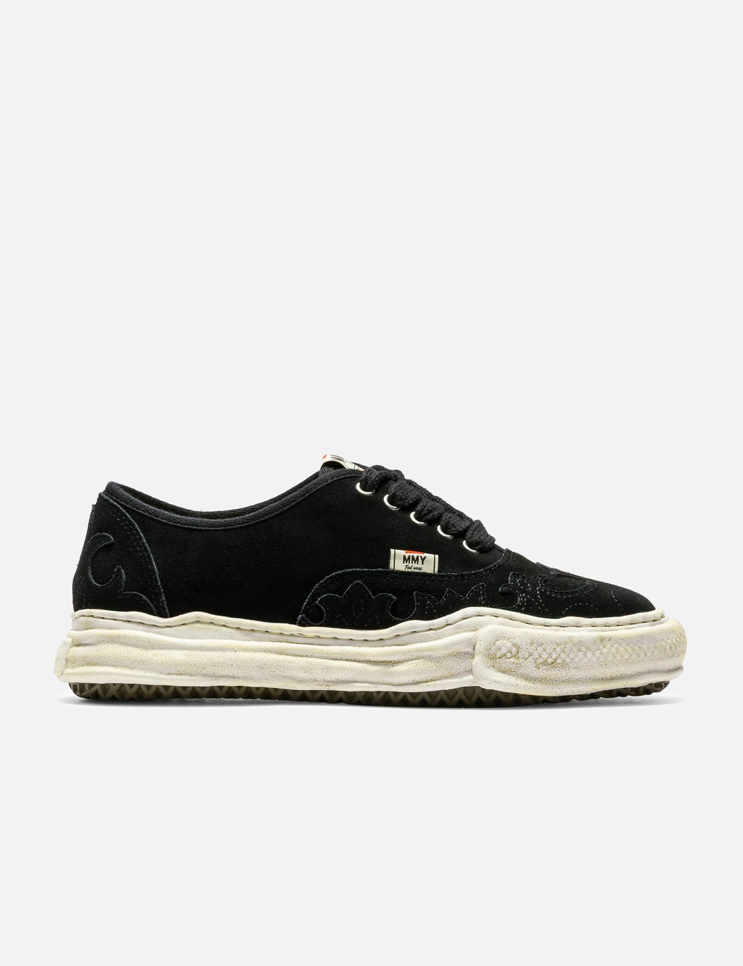 "BAKER" Original Sole Western Detail Suede Low-top Sneaker