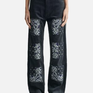 Bandana Embroidery Corduroy Pants