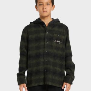Boys 8-16 Baja Surf Hooded Flannel Shirt Boys 8-16 Baja Surf Hooded Flannel Shirt