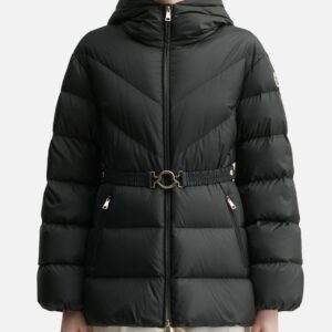 Brosse Diagonal-Quilted Hooded Short Down Jacket