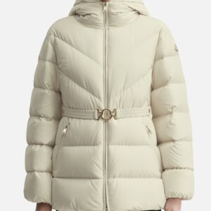 Brosse Diagonal-Quilted Hooded Short Down Jacket