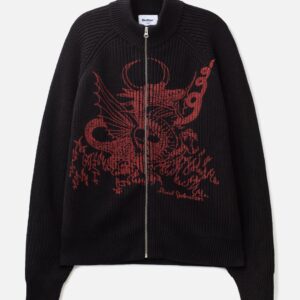 Butter Goods X Daniel Johnston Dragon Knit Zip-Thru Sweater