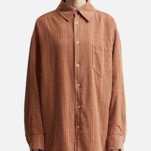 Check Cotton Oversized Shirt
