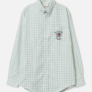 Chemise Carreaux Slogan Rose