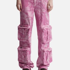 Chiné Camouflage Print Cargo Pants