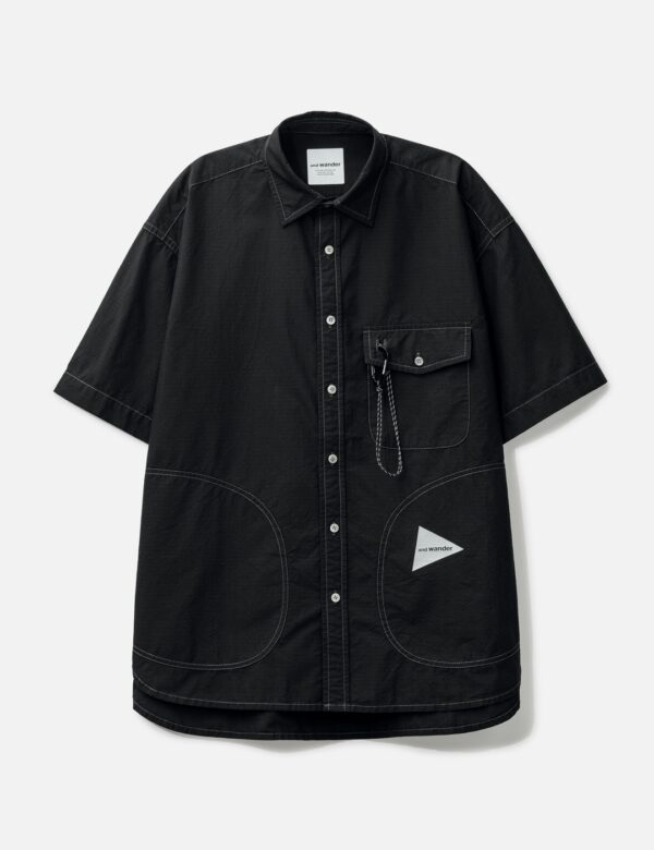 Cordura Cotton Rip Short Sleeves Shirt in Black