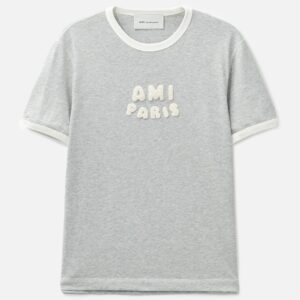 Cotton Ami Paris Knitted Patch T-Shirt