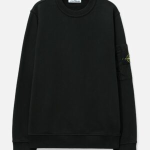 Cotton Fleece Crewneck Sweatshirt With Seasonal Pocket