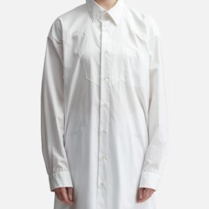 Cotton poplin shirt dress