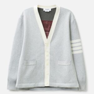 Crest Intarsia Jacquard 4-Bar Rugby Fit Cardigan