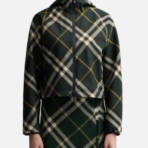 Cropped Check Lightweight Jacket