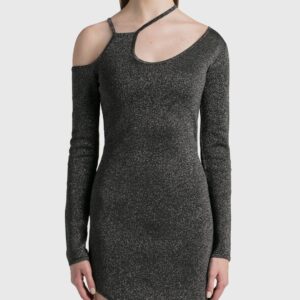 CUT OUT DETAIL ASYMMETRIC DRESS