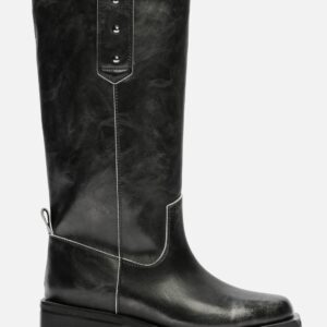 Deinet Natural Leather Biker Boots