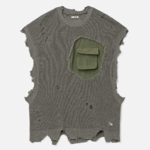 Destroyed Knit Vest