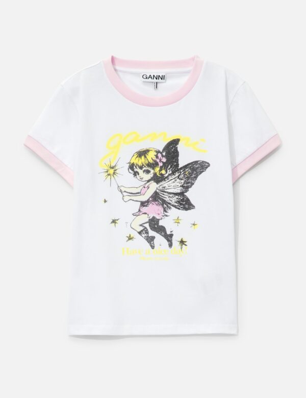 Fairy Print Baby Fit T-Shirt in Bright White