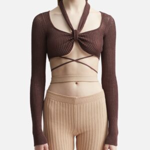 FISHNET KNIT CROP TOP