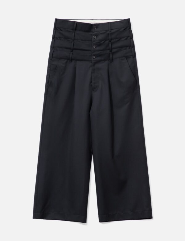 Four Waist Tailored Trousers in Black