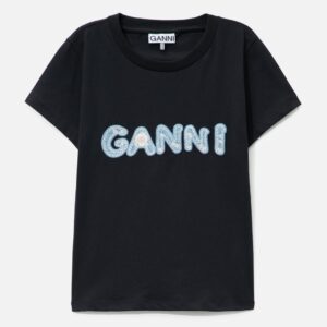 Ganni Logo Embroidery Baby Fit T-Shirt