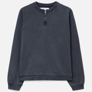 Garment Dyed Zip Sweatshirt