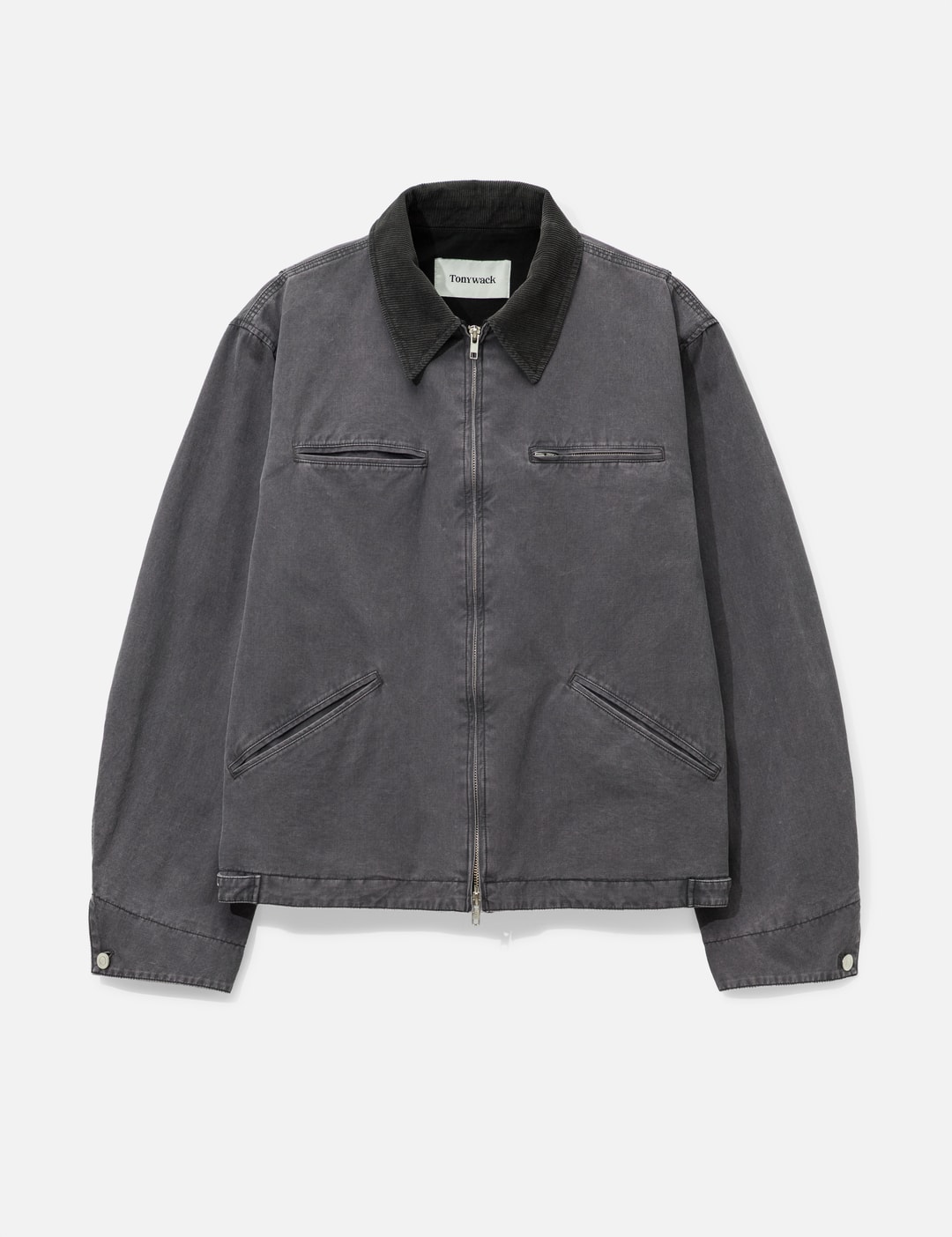 Garment Washed Zip Work Jacket