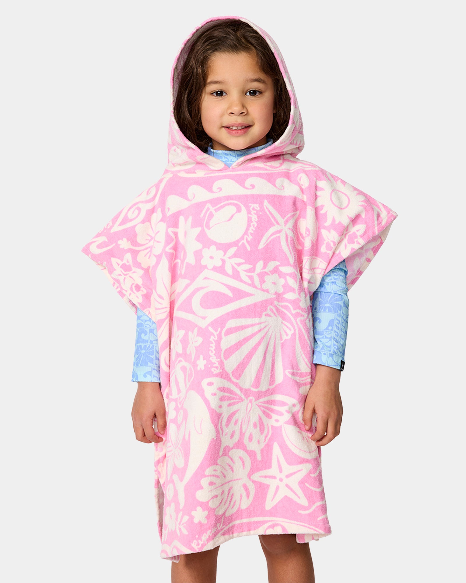 Girl 2-7 Mixed Snap Hooded Towel