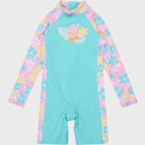 Girls 2-7 Tropical Square One Piece Rash Vest