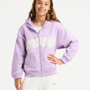 Girls 4-16 Midnight Hike Brushed Zip Up Hoodie
