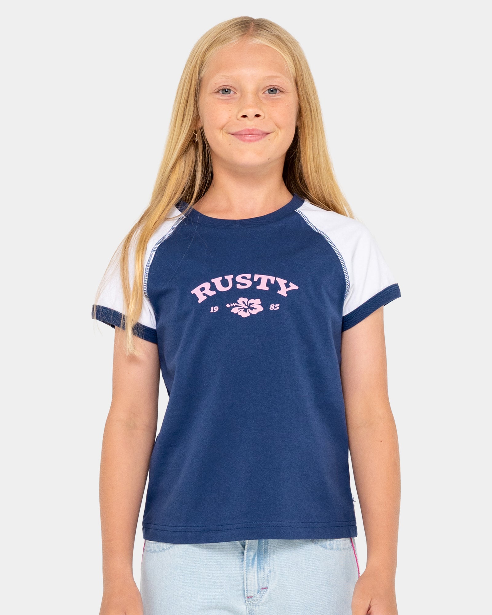 Girls 8-14 Riley Raglan Baby T-Shirt