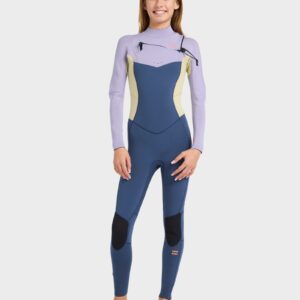 Girls 8-16 4/3Mm Synergy Natural GBS Chest Zip Long Sleeve Fullsuit