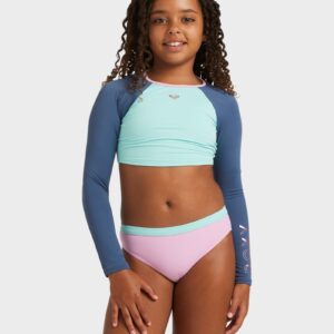 Girls 8-16 Colorblock Two Piece Rash Vest
