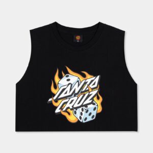 Girls 8-16 Flaming Dice Dot Muscle