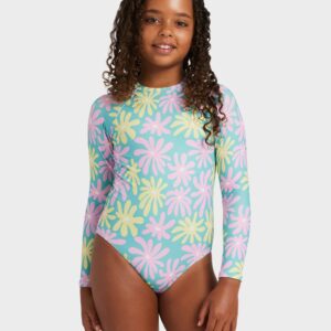Girls 8-16 Flower Lover One Piece Rash Vest