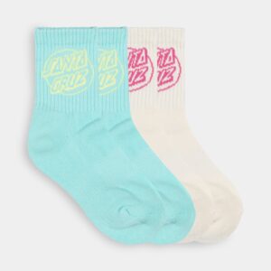 Girls 8-16 Oval Dot Mid 4 Pack Crew Socks