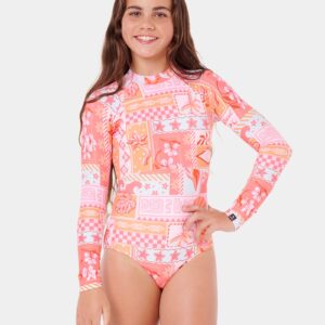 Girls 8-16 Paradise Club Long Sleeve One Piece