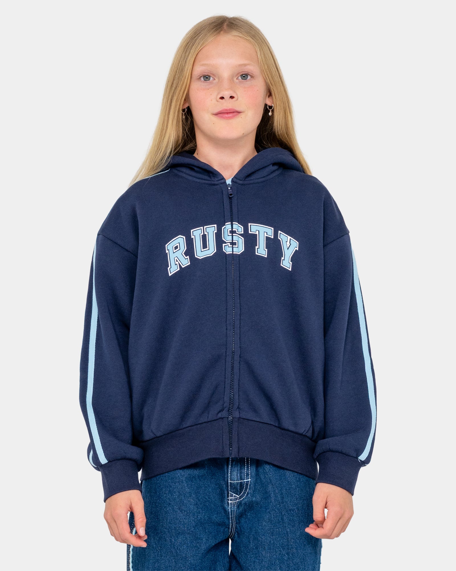 Girls 8-16 Team Varsity Zip Up Hoodie