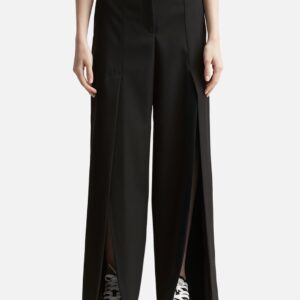 Grain De Poudre Wool Wide-Leg Trousers
