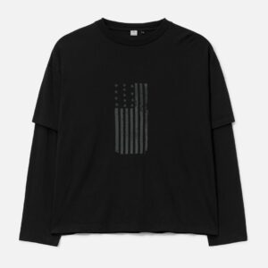 Graphic Double Layer Tee (American Flag) Graphic Double Layer Tee (American Flag)