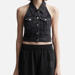 Halter Top In Comfort Stretch Denim