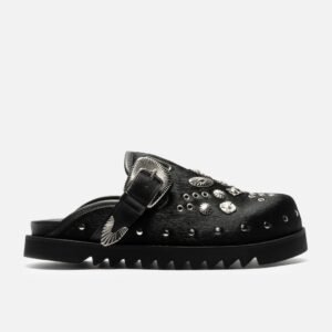 HBX Exclusive Black Pony Mule