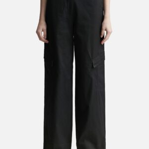 Herringbone Canvas Mid Waist Pants