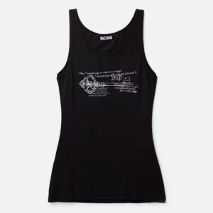 Key Printed Long Sleeveless