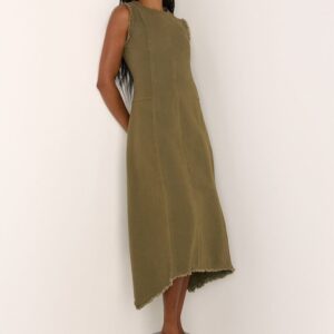 Khaki Utility Twill Dress Khaki Utility Twill Dress