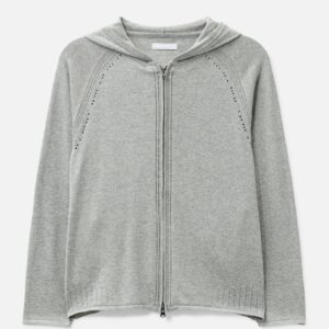 Knit Zip-Up Hoodie